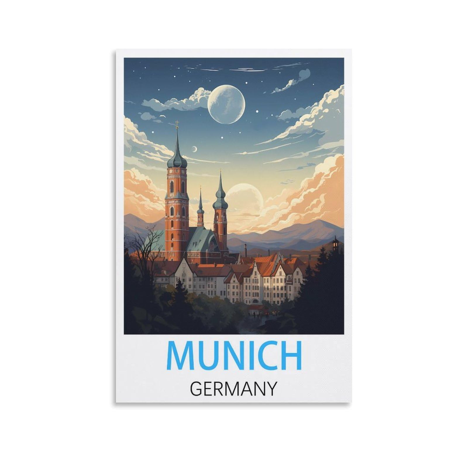 Vintage Metal Tin Wall Sign Munich Germany Art Plaque Poster Wall Decor for Home Tool Room Bar Club Restaurant Cafe 20x30cm