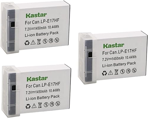 Miniatura 5 de Totalmente decodificado Kastar - Paquete de 1 batería de repuesto LP-E17HF para Canon LP-E17 LP-E17H 9967B02, cargador LC-E17 LC-E17E, Canon EOS RP