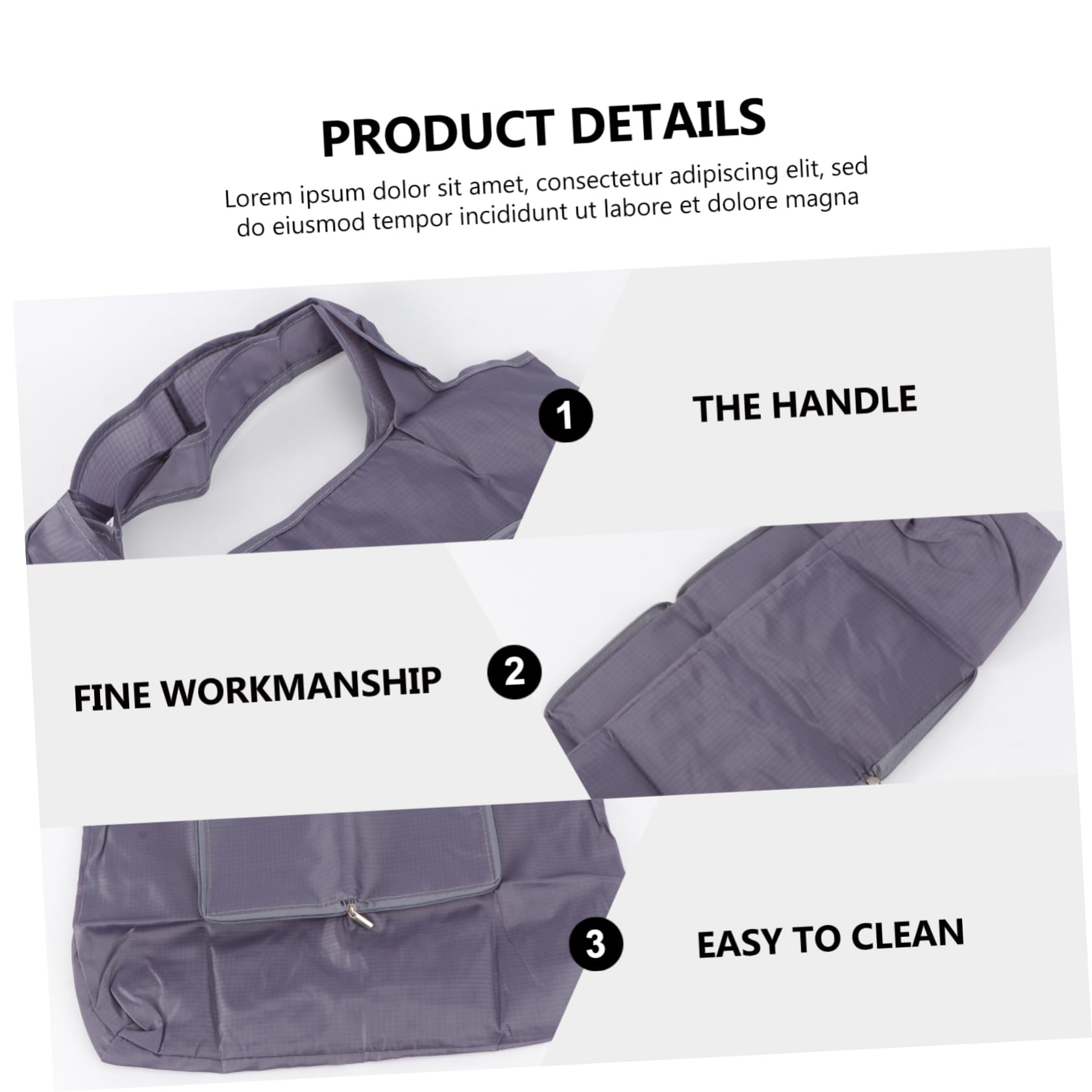 Ciieeo Supermarket Storage Bags 2pcs Oxford Cloth Shopping Tote Pouches Waterproof Light Easy to Clean