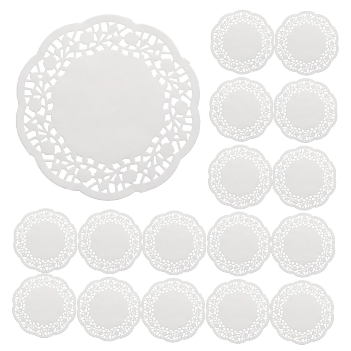 PRETYZOOM Home Décor 100pcs Kitchen Faicet Table Decorations Stuff for Kitchen Cake Mat Nye Table Decor Accesorios Oil Blotting Paper Tablecloth Lace Paper Doilies White Cake Paper Pizza