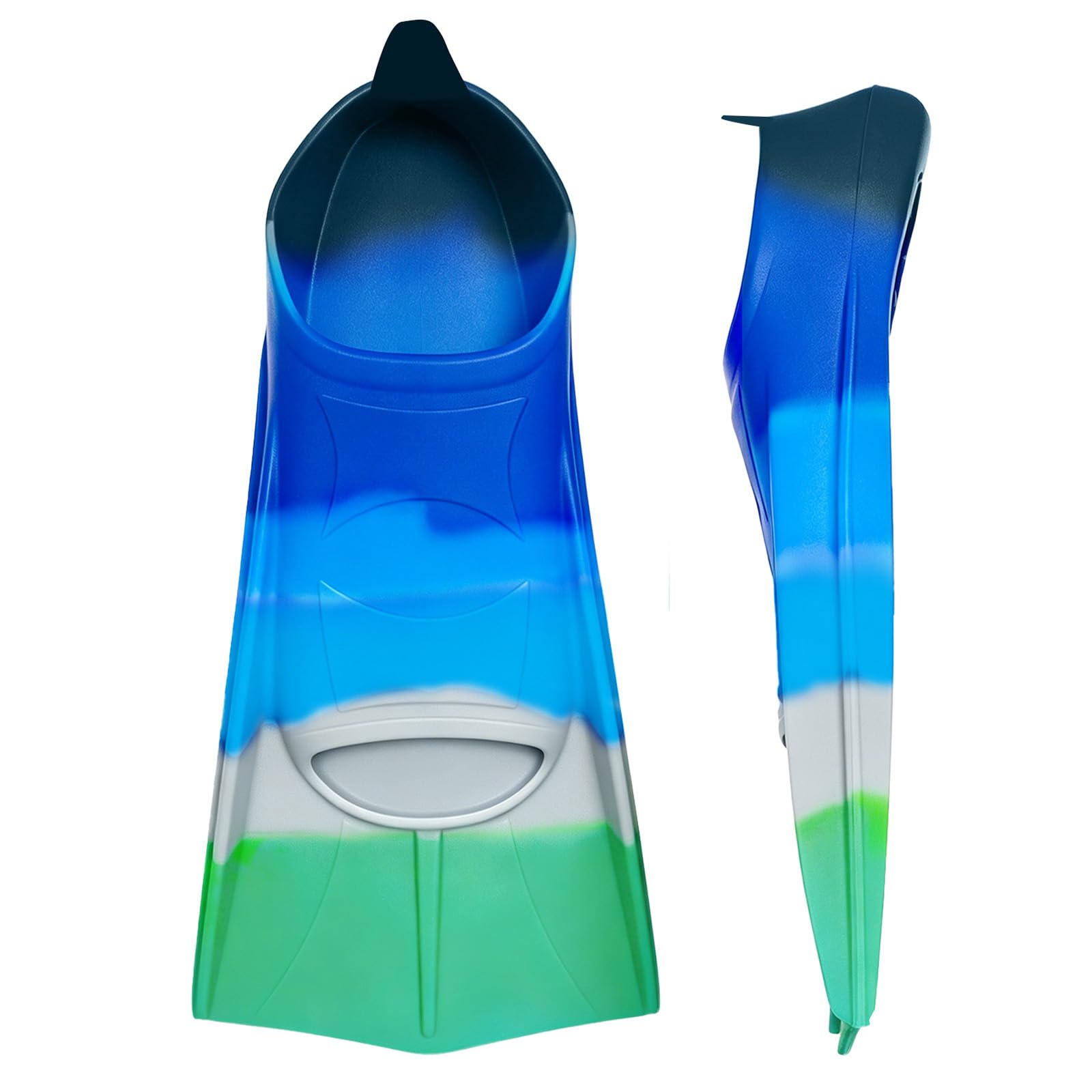 Swimming Fins Children, 100% Silicone Short Fins, Training Fins Lightweight Short Training Fins, Swimming Fins for Children, Adults, Men, Women, Swimming, Diving
