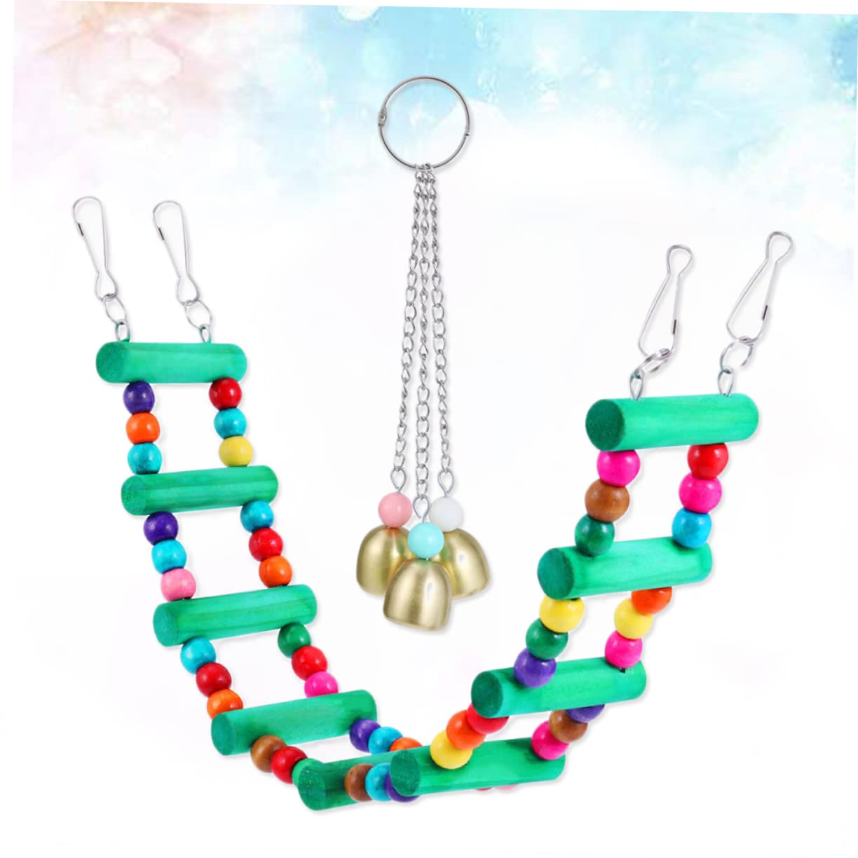 ABOOFAN Lot De 3 Balançoires pour Perroquets Jouets pour Cage À Oiseaux Échelles Et Balançoires pour Perruches Fournitures pour Animaux De Compagnie 2 Pièces X 3