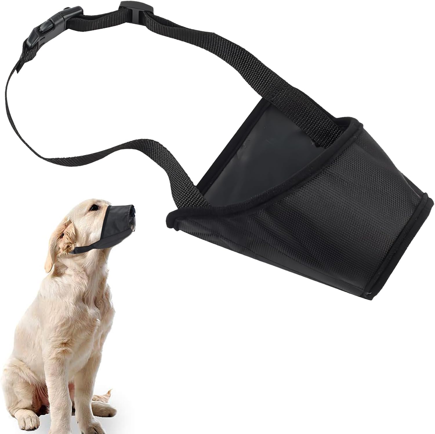 Muzzle for Small Dog, Adjustable Soft Breathable Dog Muzzle to Prevent Biting Eating Barking and