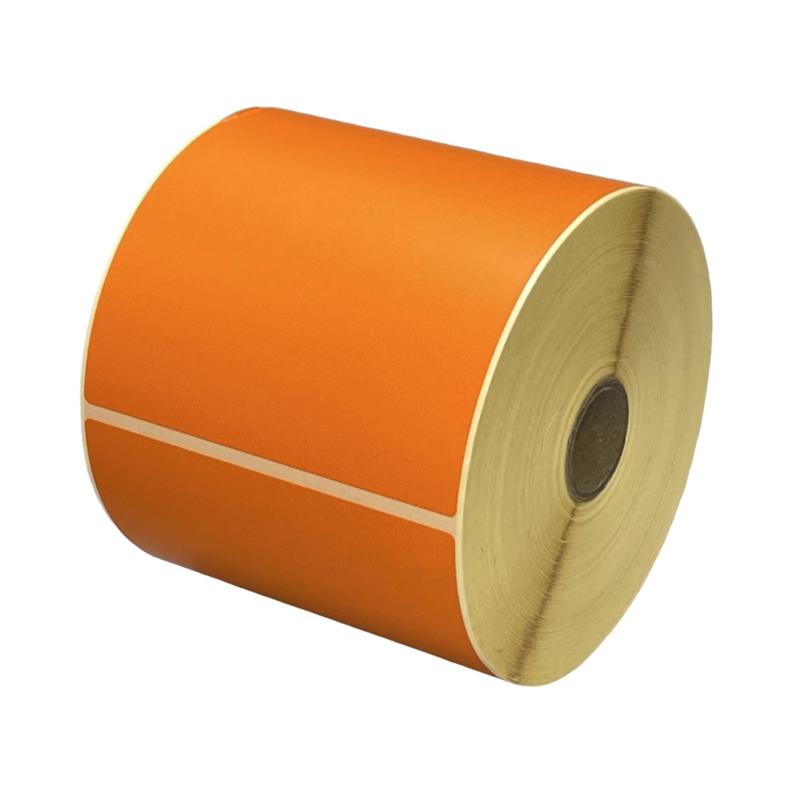 Orange 102mm x 152mm Direct Thermal Labels, Permanent Adhesive, 4" x 6" Labels, 500 per Roll, Compatible with Munbyn, Zebra, Citizen, Toshiba etc Label Printers (102mm x 152mm, 2, Count)