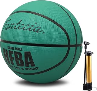Size 7 Basketball, Premium Rubber Basketball, Perfect for Indoor & Outdoor Training