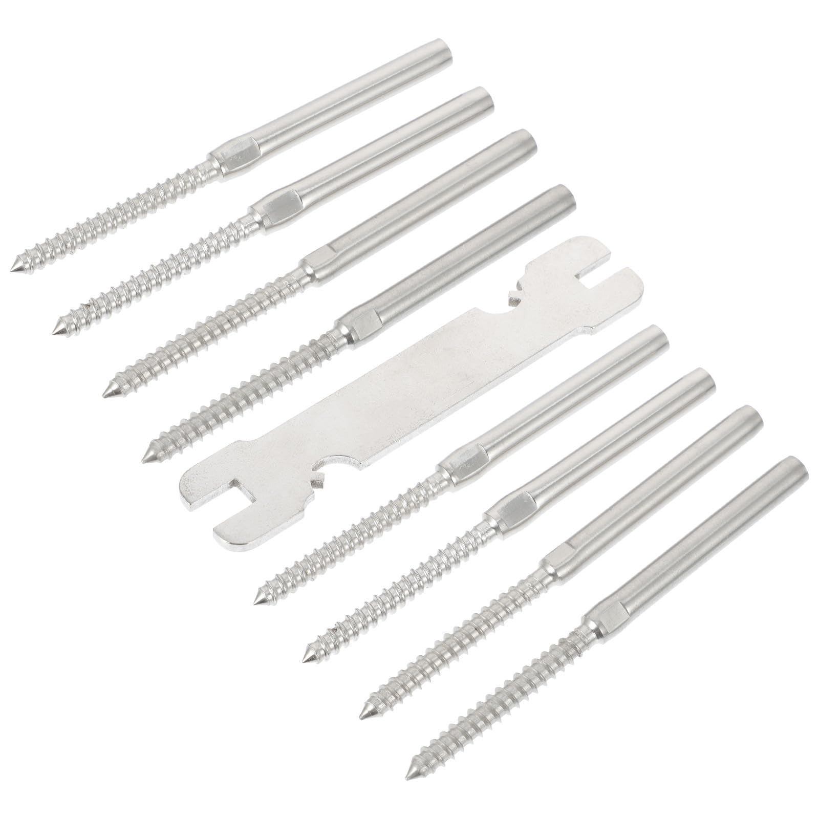 8 Tornillos de Acero Inoxidable para Barandilla de Cable en Postes de Madera 8