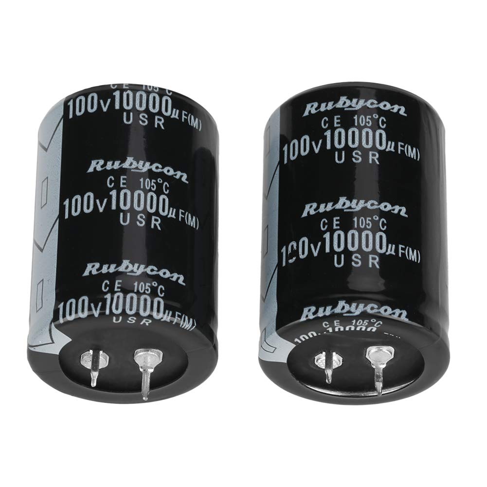 Condensateur 10000UF 100V, 2pcs 10000UF 100V Condensateur électrolytique 105℃ 35X50Mm