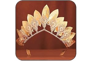 Fumud Crown: Goddess Halo Crown Wedding Headband and Tiara
