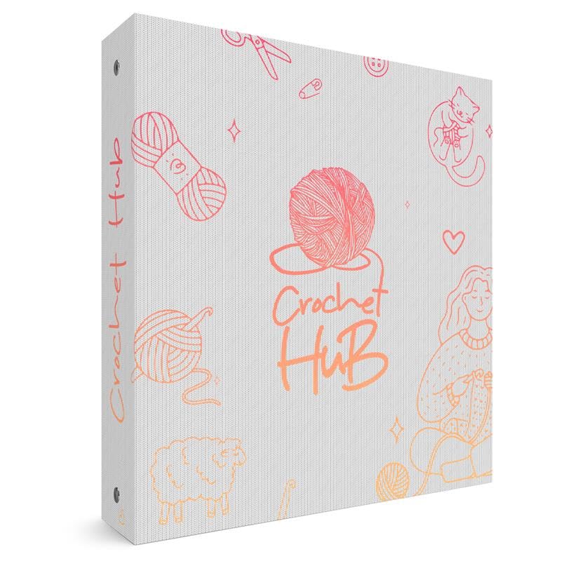 Crochet Planner 3-Ring Binder 8.5x11'', Organize Your Hooks, Yarn & Patterns, Projects Journal Notebook, Complete Log Book Starter Kit & Great Gift