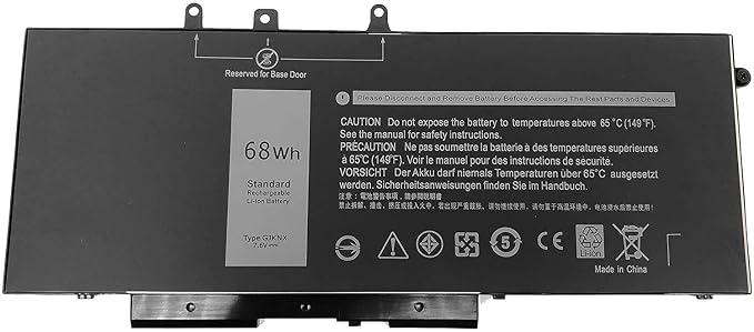 Laptrix Laptop Battery Compatible for GJKNX Dell Latitude 5280 5480 5580 5490 5590 E5480 E5580 E5490 E5590 Series Precision 15 3520 Series 0DY9NT GD1JP DY9NT 0GD1JP 5YHR4 451-BBZG 7.6V 68Wh