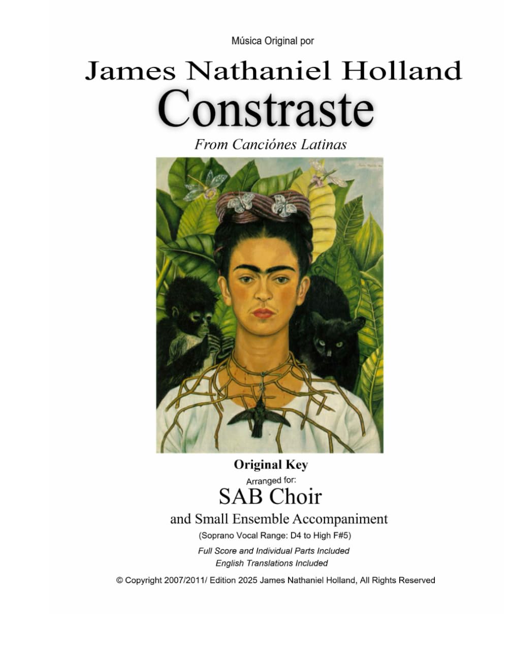 Contraste: Arranged for SAB Choir and Small Ensemble Accompaniment: 15 (Choral music and anthems by James Nathaniel Holland)