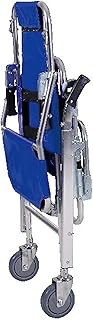UKLULUAMZ Silla de escalera de aluminio, ligera, plegable, para ambulancia, bombero, evacuación, elevación, 2 ruedas, color azul, camilla azul