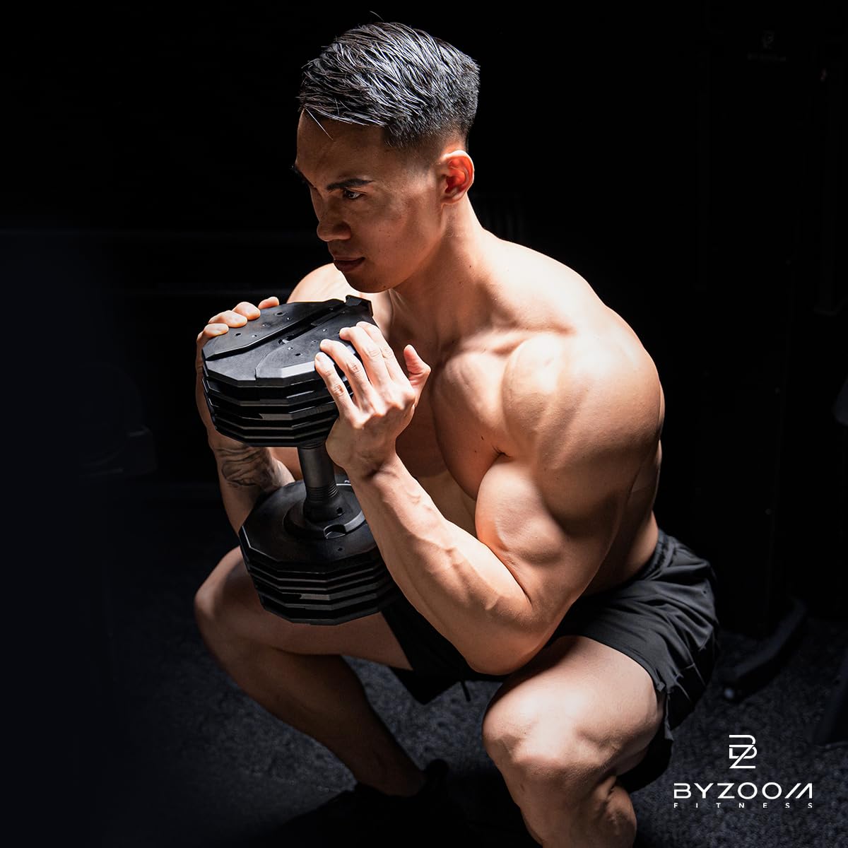 ByZoom 15 regulowana waga domowa siłownia stalowe hantle - 10-25 kg (5-25 kg) mężczyźni/kobiety