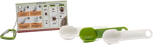 Miniatura 3 de TickCheck Cuchara removedor de garrapatas, paquete de 3 herramientas ligeras para quitar garrapatas con tarjeta de identificación de garrapatas y