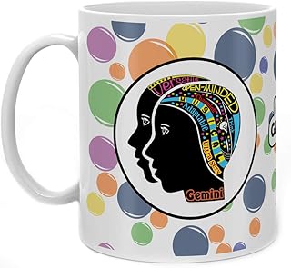Indigifts Zodiac Sign Gemini Birthday Gifts Printed White Coffee Mug 330 ml - Gemini Coffee Mug, Zodiac Mugs, Sun Sign Coffee Mugs, Star Sign Mugs