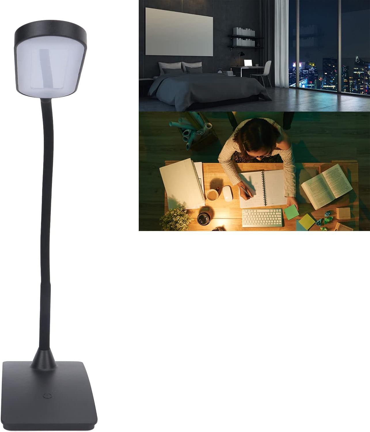 Yinhing LED Desk Lamp, Flexible Task Lamp, 3 Brightness Gears Adjustable Eye-Care for Home Office Bedroom Kitchen Nightstand Reading