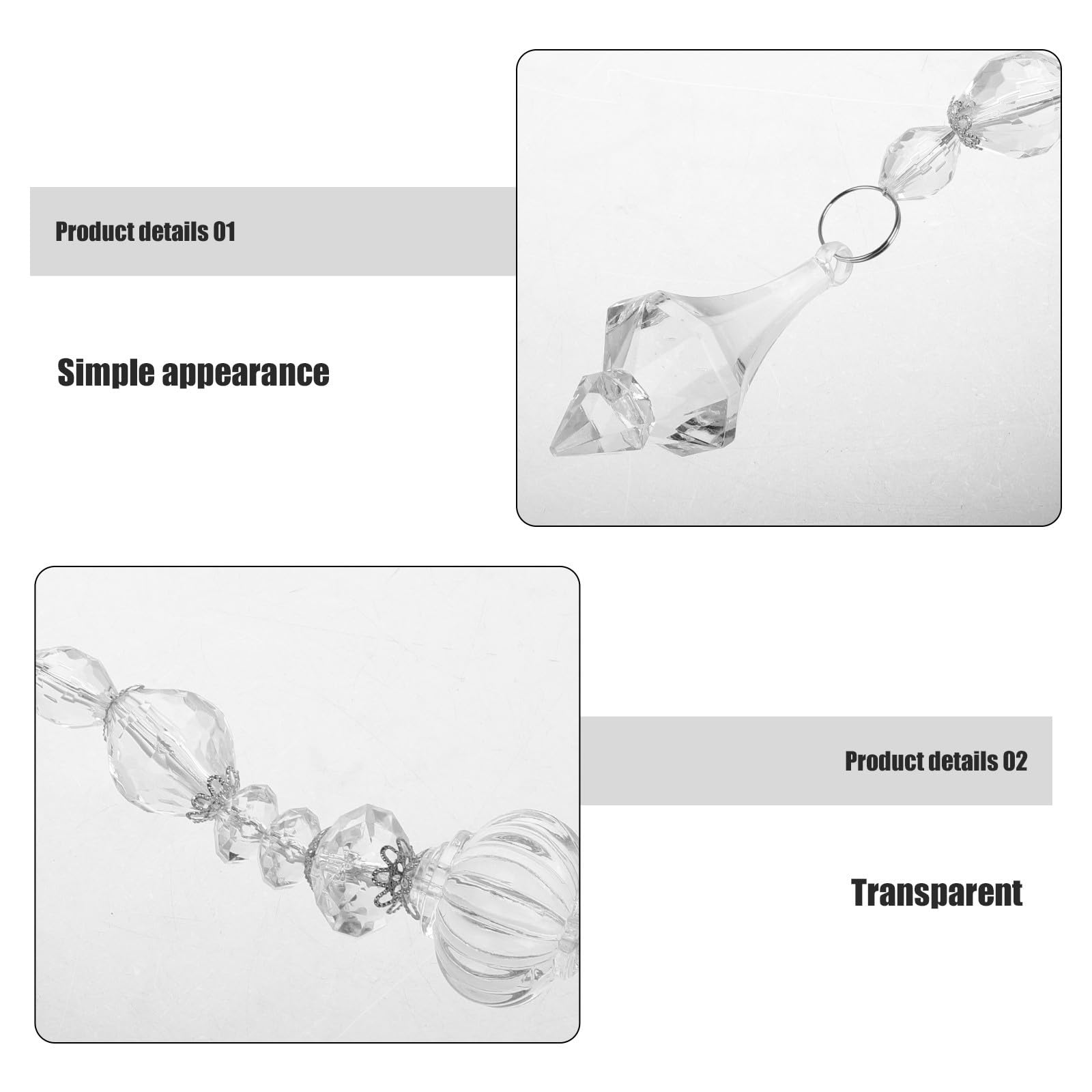 Toyvian 16 Stück Transparente Acryl Tropfenhänger für Weihnachtsbaum | Leicht, Bruchsicher Gefertigt, für Innenraumdeko und Festliche Tischarrangements, Klare Form, Elegant