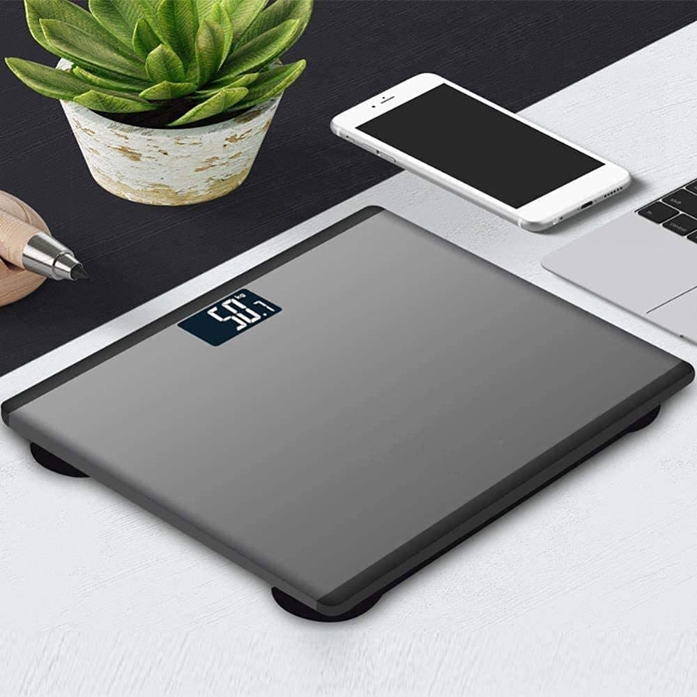 Bilancia pesapersone Digitale di precisione, sensore Intelligente per Il Bagno, Display LCD retroilluminato di Facile Lettura in Vetro temperato da 4 mm con Visione Notturna
