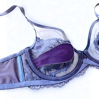 Sheer Lace Bras for Womens Sexy Underwire See Through Lingerie Unlined Mesh Bra Adjustable Lightweight Intimate Bra