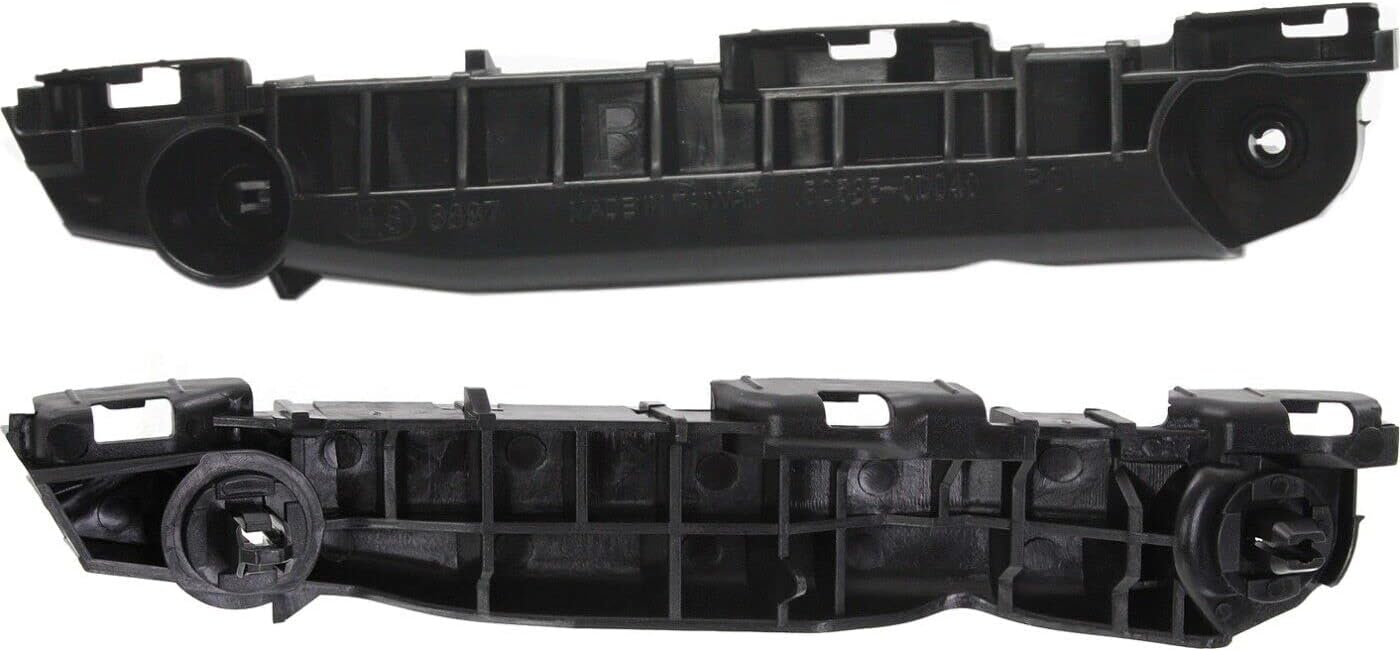 DAT AUTO PARTS Front Left Driver & Right Passenger Side Bumper Cover Bracket Retainer Pair Set Of 2 Replacement For 2007-2011 Toyota Yaris Black Smooth TO1033115 TO1032115 5253552060 5253652050