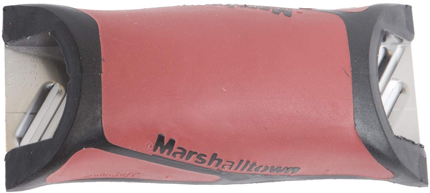 MARSHALLTOWN 14390 Senza Guide, raspa con Manico DuraSoft, in Acciaio Inossidabile, Lunghezza 140 mm, utensile per cartongesso, Rosso