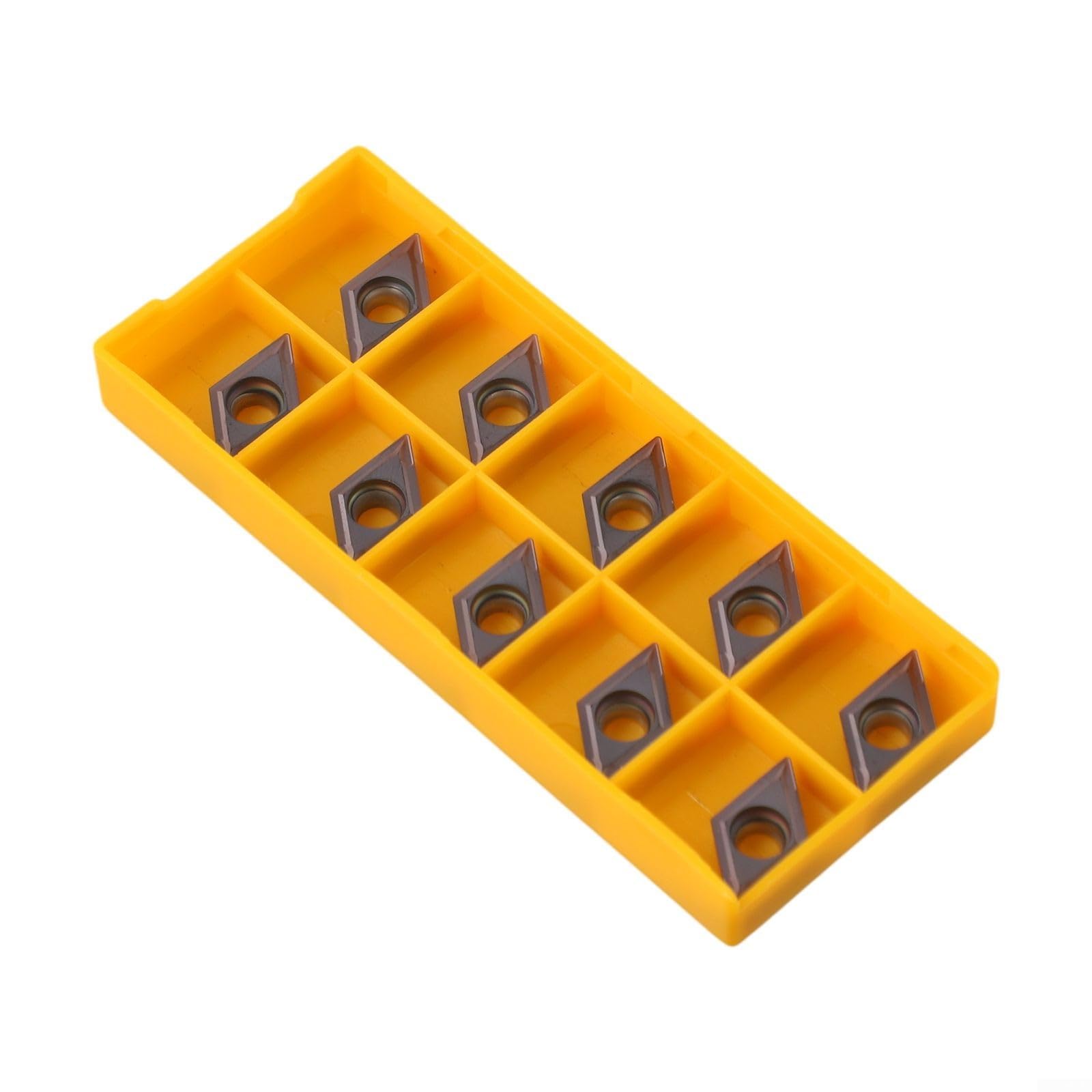 20 Stück DCMT11T304 Hartmetall-Wendeschneidplatten für CNC-Drehen, CVD-beschichtet für Stahl und Edelstahl, Radius 0.4 mm, verschleißfest