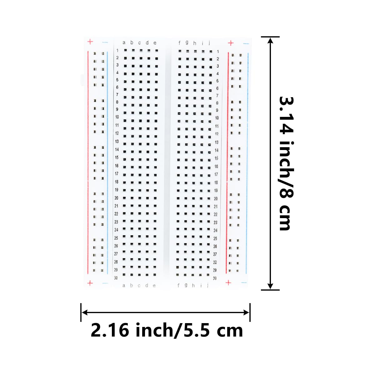 Ausi 10 pezzi 400 fascette Mini Solderless Breadboard Universale 400 Contatti Solderless Breadboard per test elettronici fai da te