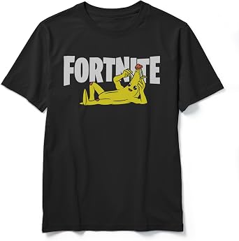 Fortnite Boys Peel Yourself Logo T-Shirt Black Tee Featuring Peely - Officially Licensed Kids Fort nite Shirt - Boys 8-12