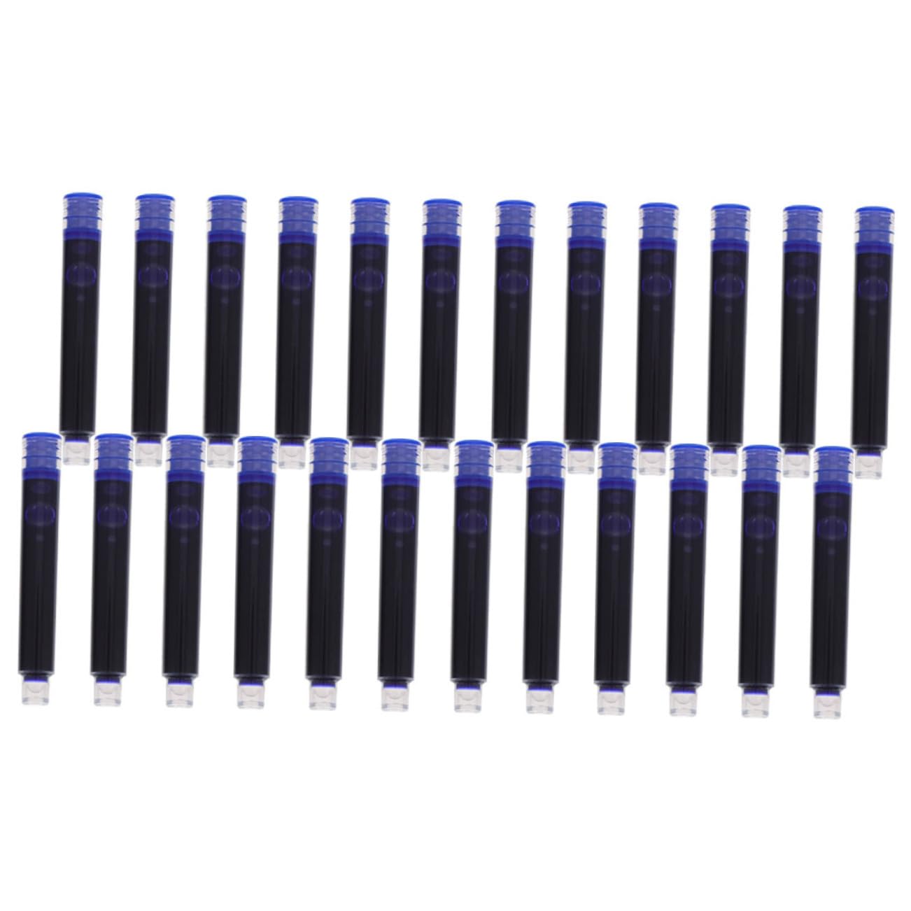 TEHAUX 200 Pezzi Cartucce Inchiostro per Penna Stilografica, Design Ergonomico in Plastica Blu, Ricariche per Scuola e Ufficio