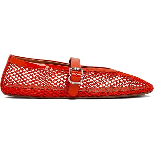 Mesh Ballet Flats for Women Buckle Strap Comfortable Mary Jane Shoes Ladies Wide Width Casual Dress Ballerina Flats