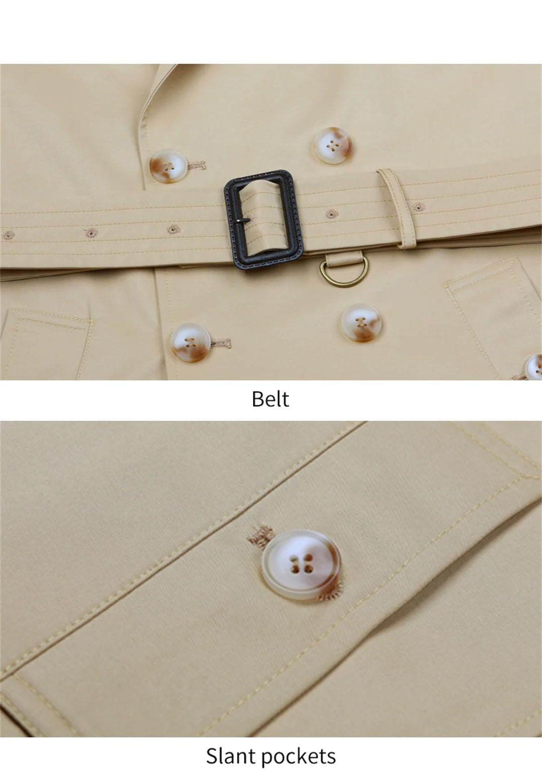 Giacca a vento da donna lunga al ginocchio trench doppiopetto in cotone England Check Fodera Trench classico sartoriale