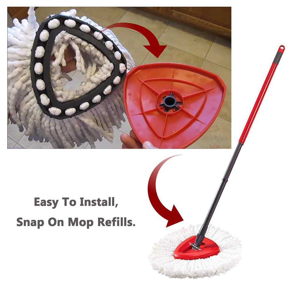 Zamienna głowica mopa z mikrofibry do mopa Easy Wring & Clean Twist Disc / Clean Spin mopa, mopa do podłogi, mopa Turbo Mop (3 szt.)