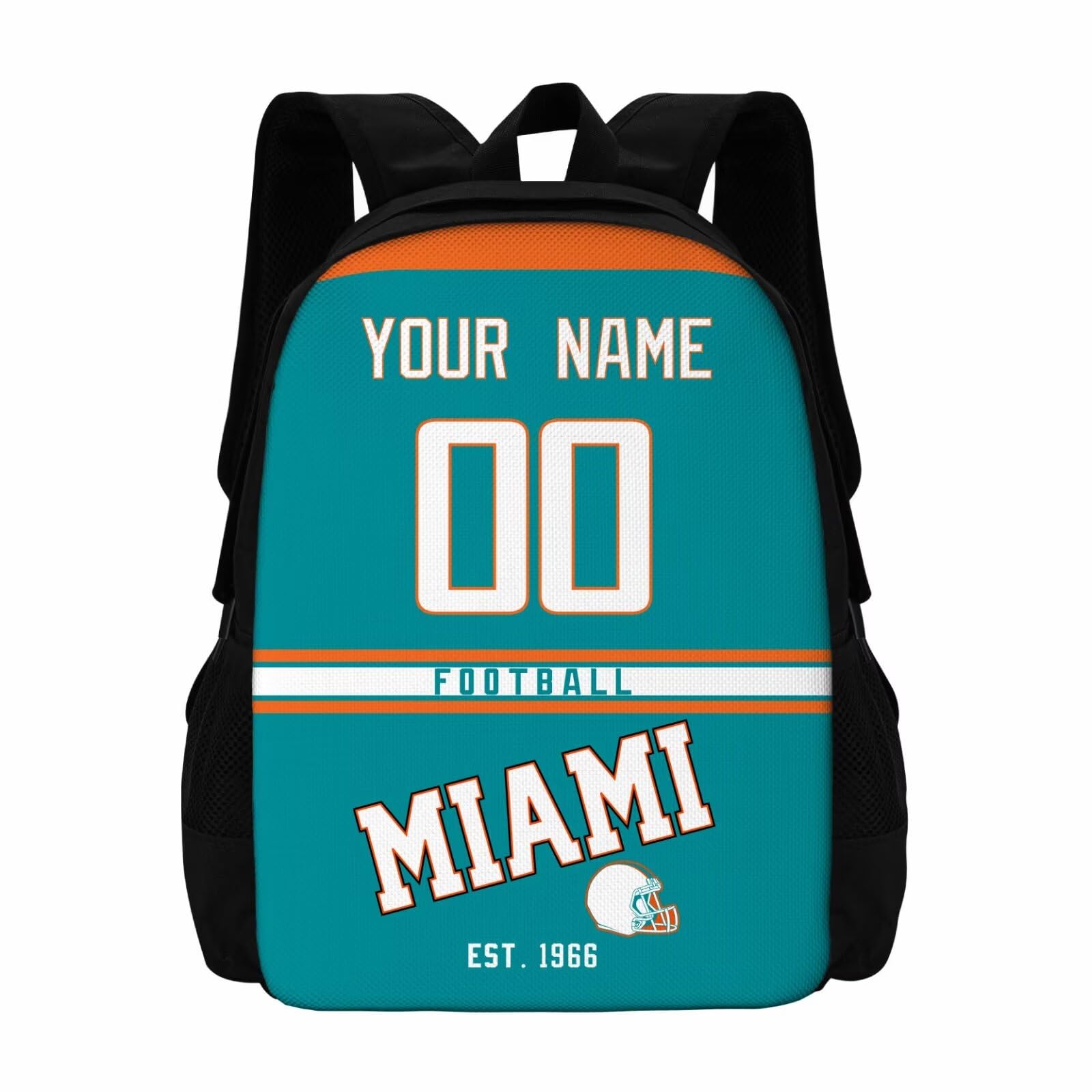 ANTKING Miami Backpacks School Backpack Bags Custom Name Number for Men Women Youth Gifts
