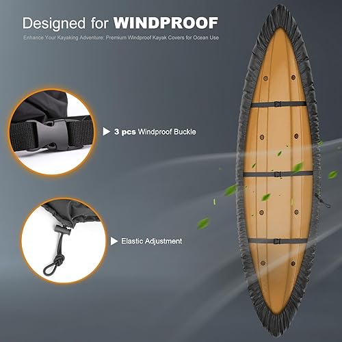Miniatura 4 de LIBZAKI Kayak Cover AccessoriesCanoe Cover, Upgraded Thickened Waterproof & UV Protection SUP Paddle Boards Cover for IndoorOutdoor StorageFits