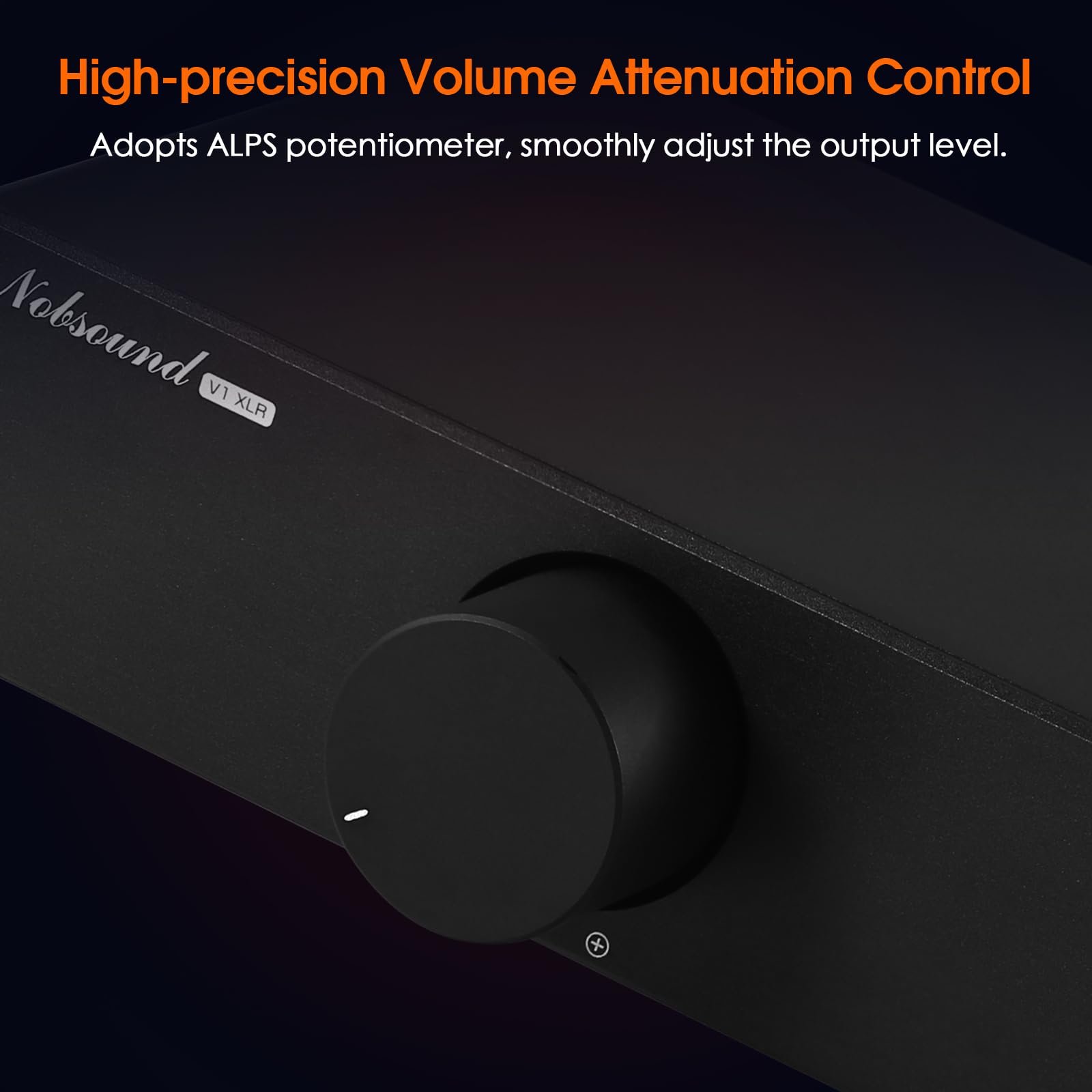 Nobsound V1-XLR HiFi - Atenuador de volumen de preamplificador pasivo RCA/XLR estéreo controlador de volumen de audio