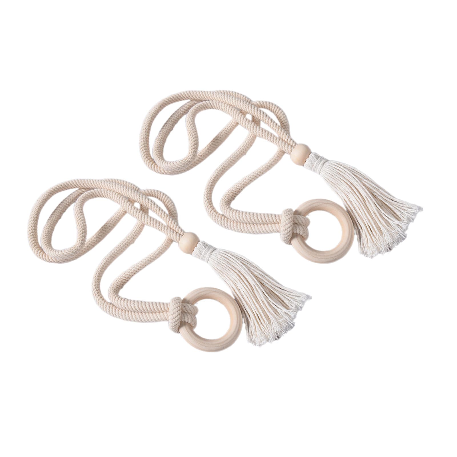 Kalttoy Of 2 Stylish Curtain Tiebacks Decorative Curtain Holdbacks for Drapes with Unique Pattern Ties Back Window Drapery