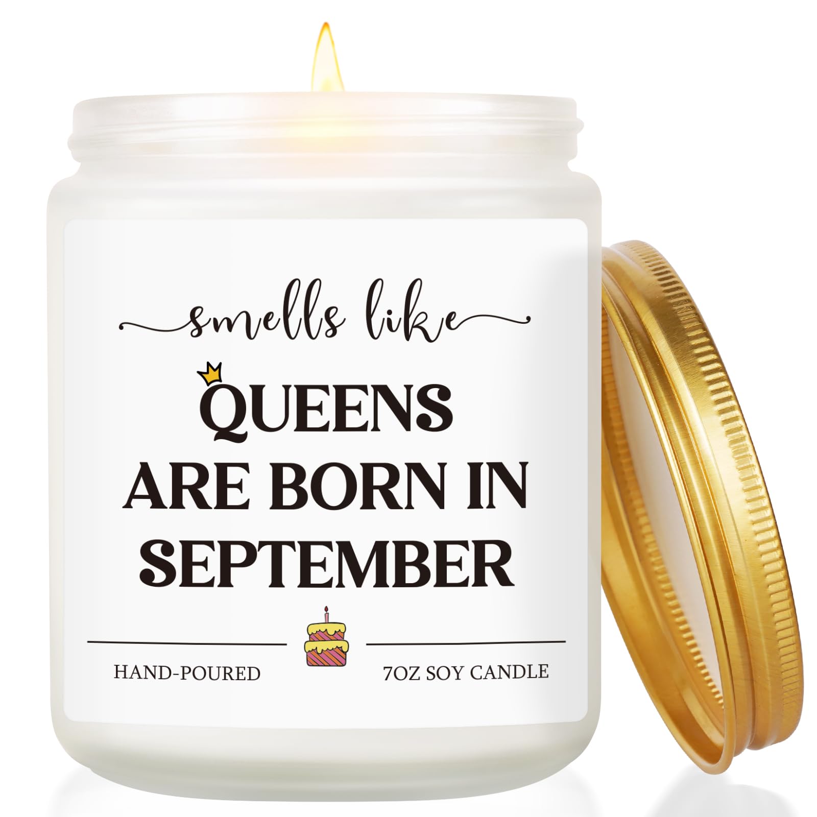 September Birthday Gifts for Women, Lavender Soy Wax Birthday Candle