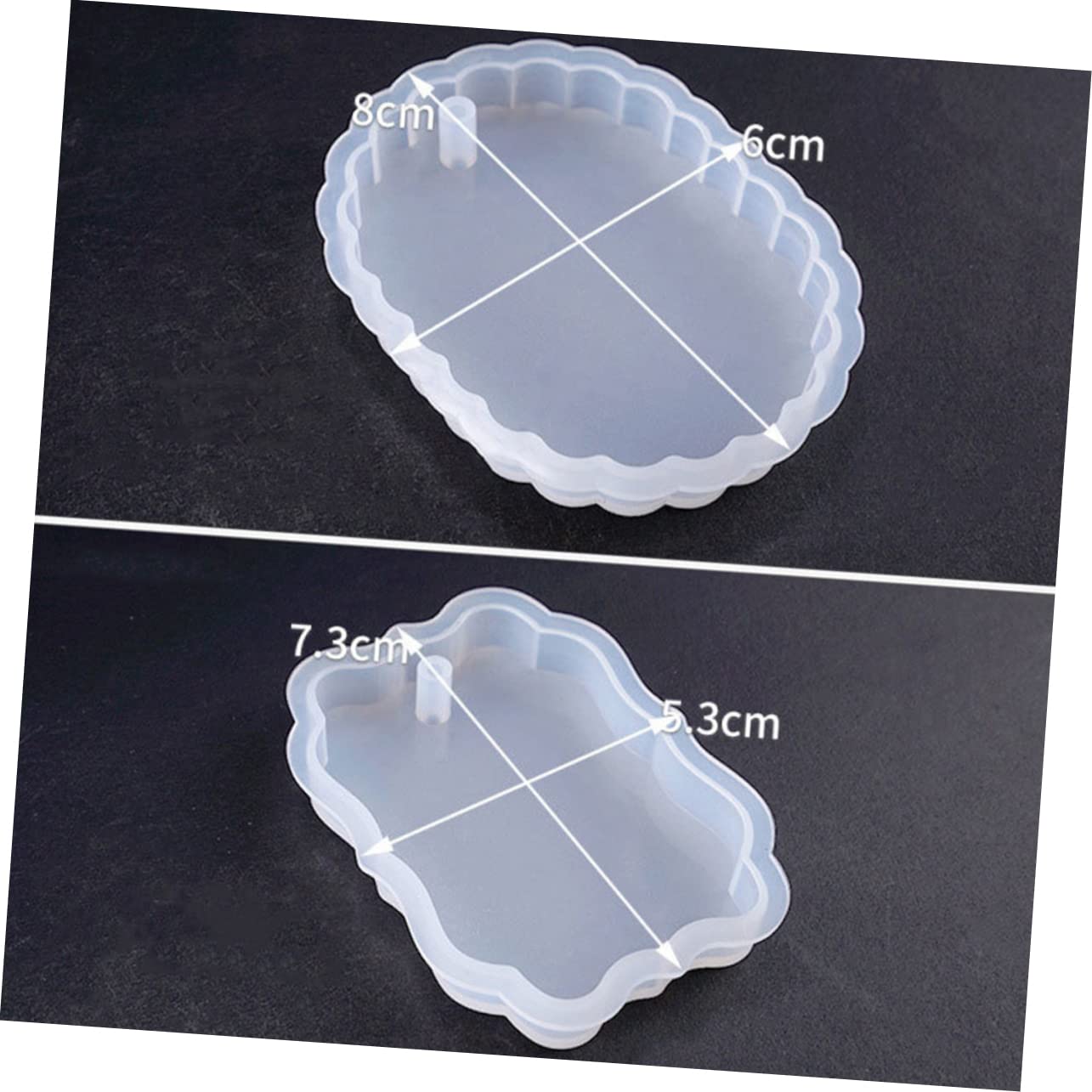 Lurrose 3 Set Di Per Gioielli Kit Di Per Modelli in Silicone Epossidico Per Decorazioni Stampo Per Cartellino 5 Pezzi*3