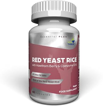 VitaThrive  Red Yeast Rice Capsules with Hawthorn Berry & Co-Enzyme Q10   Advanced High Strength Wellness Supplement for Heart Health, Cholesterol Support & Daily Cardiovascular Wellness   60 Capsules