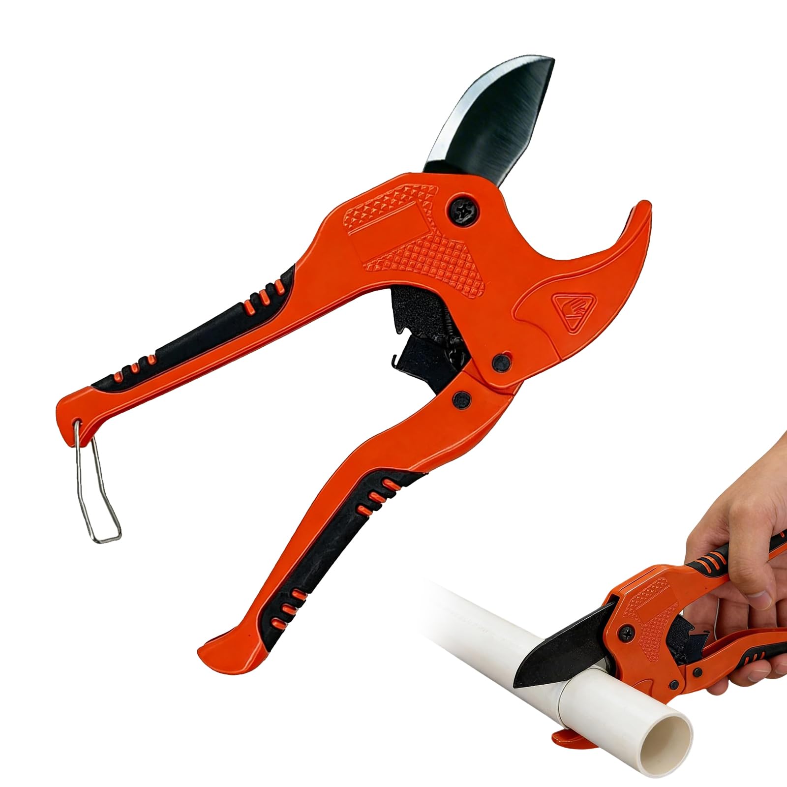 42mm PVC Pipe Cutter, Heavy Duty Plastic Pipe Cutter for Cutting Outer Diameter PVC PEX PPR Plastic Hoses Rubber Hose and Small Tube Cutting,Hand Tool with Non-Slip Handle for Home Working and Plumber