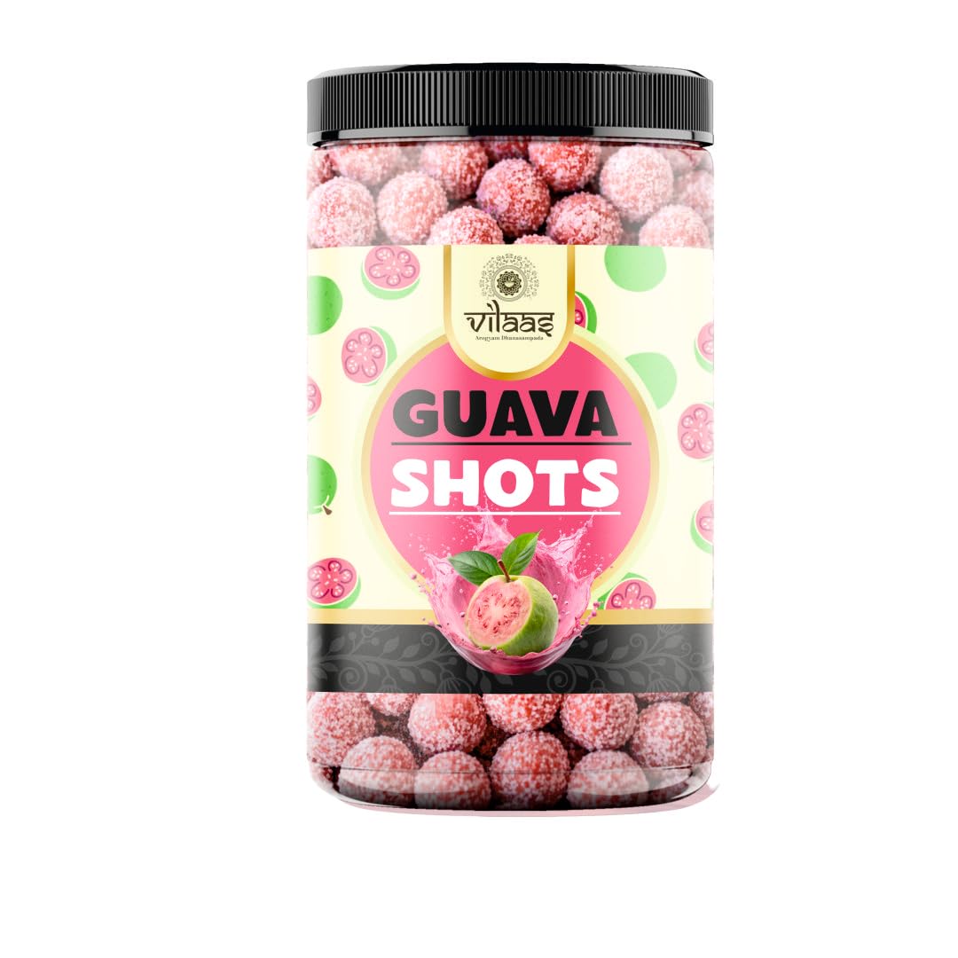 Guava Shot Mukhwas Candy Balls 300gm | Sweet & Tangy Guava Flavour Mouth Freshener | Traditional After-Meal Treat | Flavoured Mukhwas Snack
