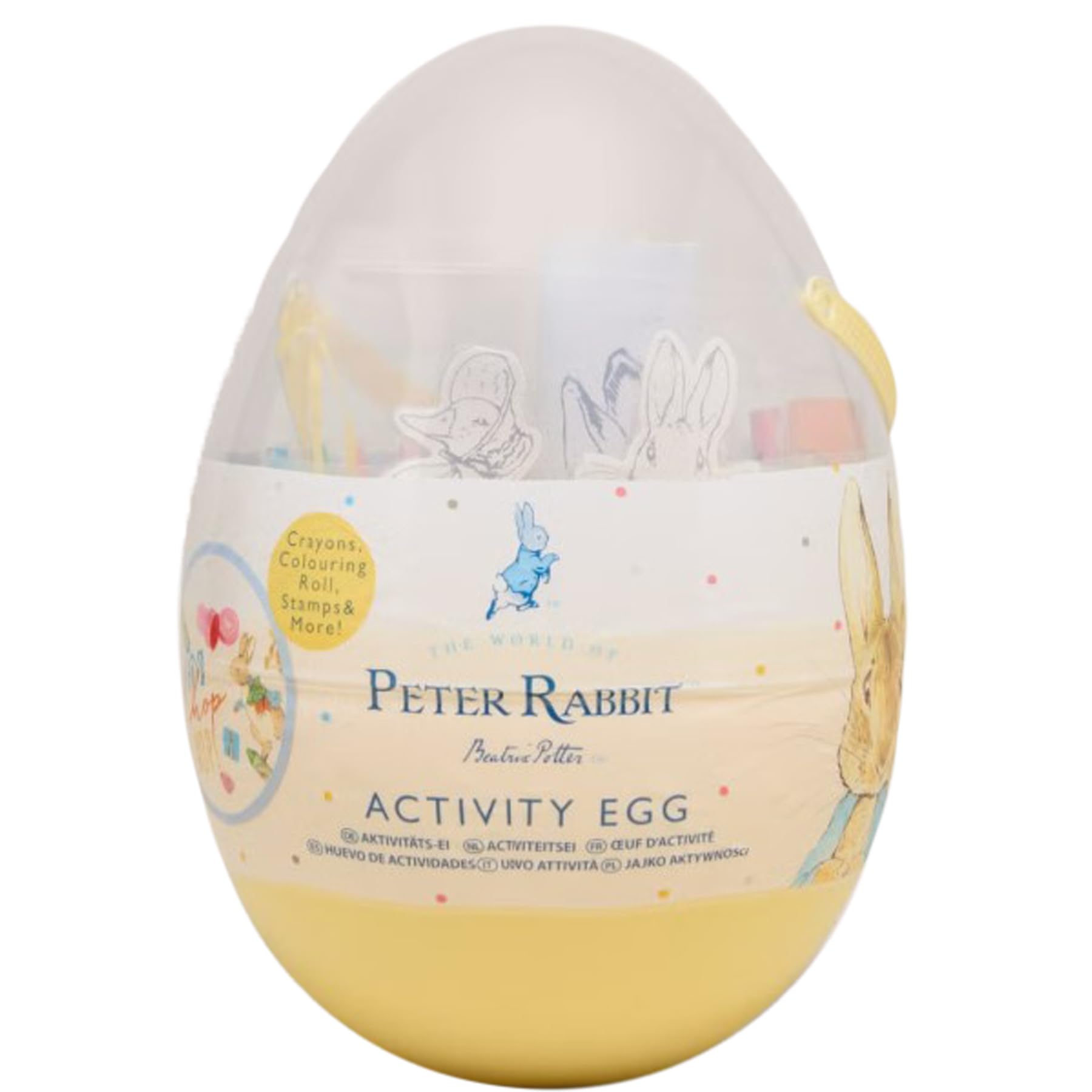 Widdle Gifts Multicolor Peter Rabbit Easter Craft Activity 28Cm Eastyer Egg Reusable With Colouring Stamps Stickers Crayons Paper Cut Outs Creative Art Set For Children 9810
