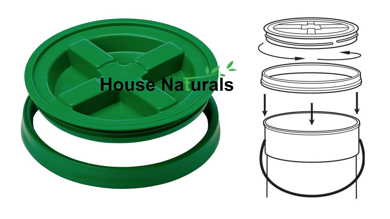 AmeriHome Medium Stainless steel Bucket