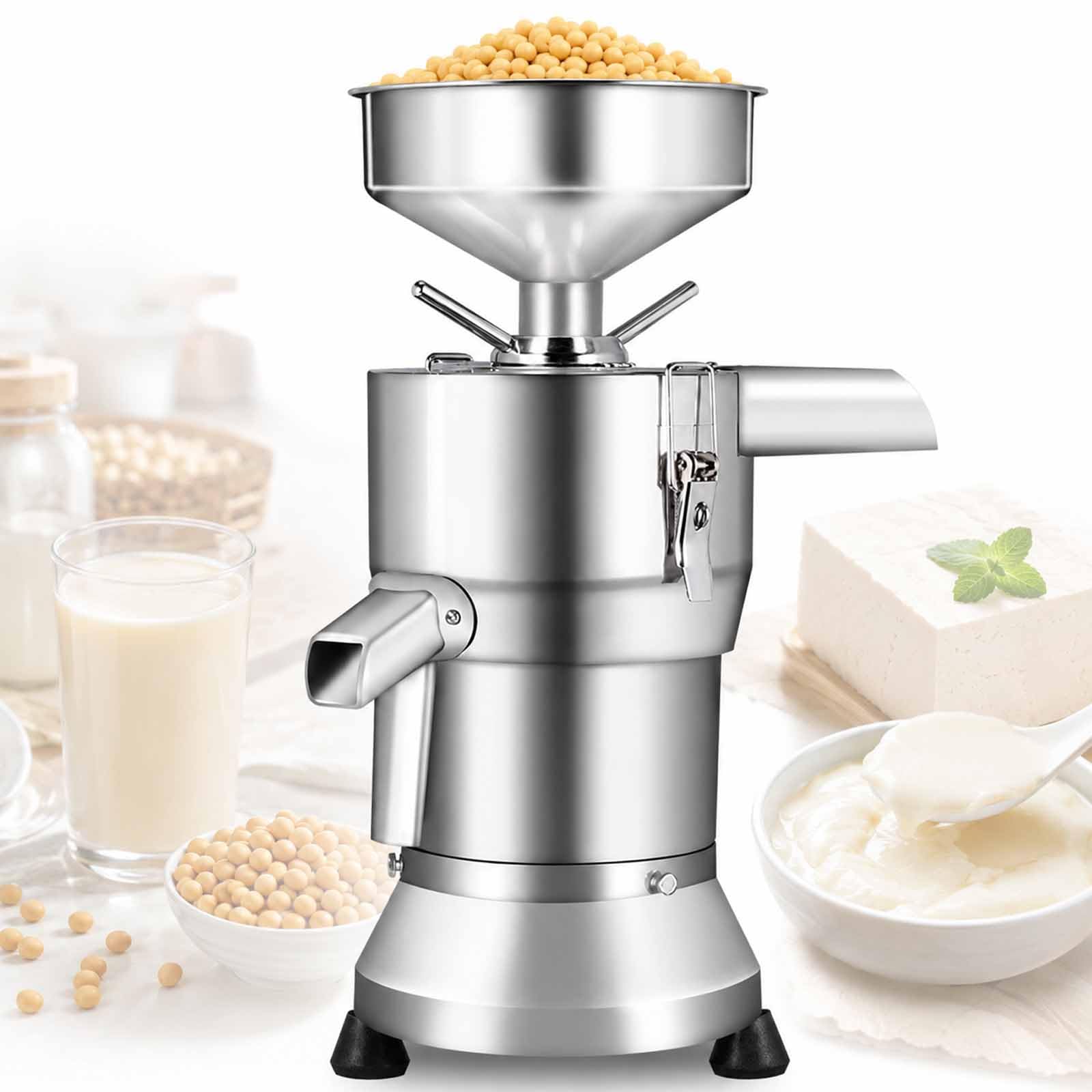 Macchina Professionale per Budino di Tofu, Produttore di Latte di Soia con Separazione delle Scorie, 25 kg/h Macinazione Umida, 1100 W Acciaio Inox per Ristoranti, Colazioni E caffè