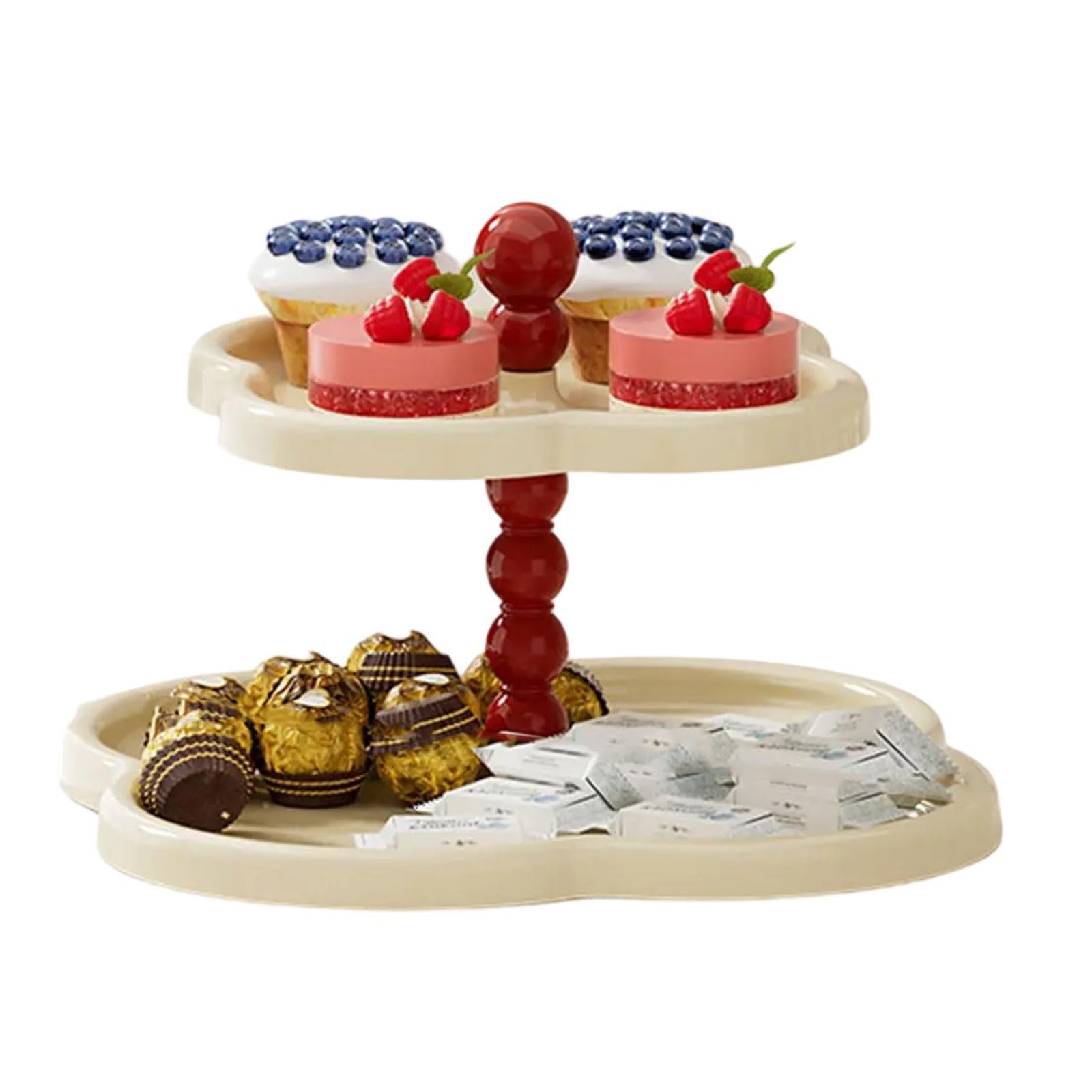 Tsophreniq Decorative Dessert Display Stand Multi Tiered Cake Storage Rack Stylish Coffee Table Shelf for Living Room or Space Saving Solution