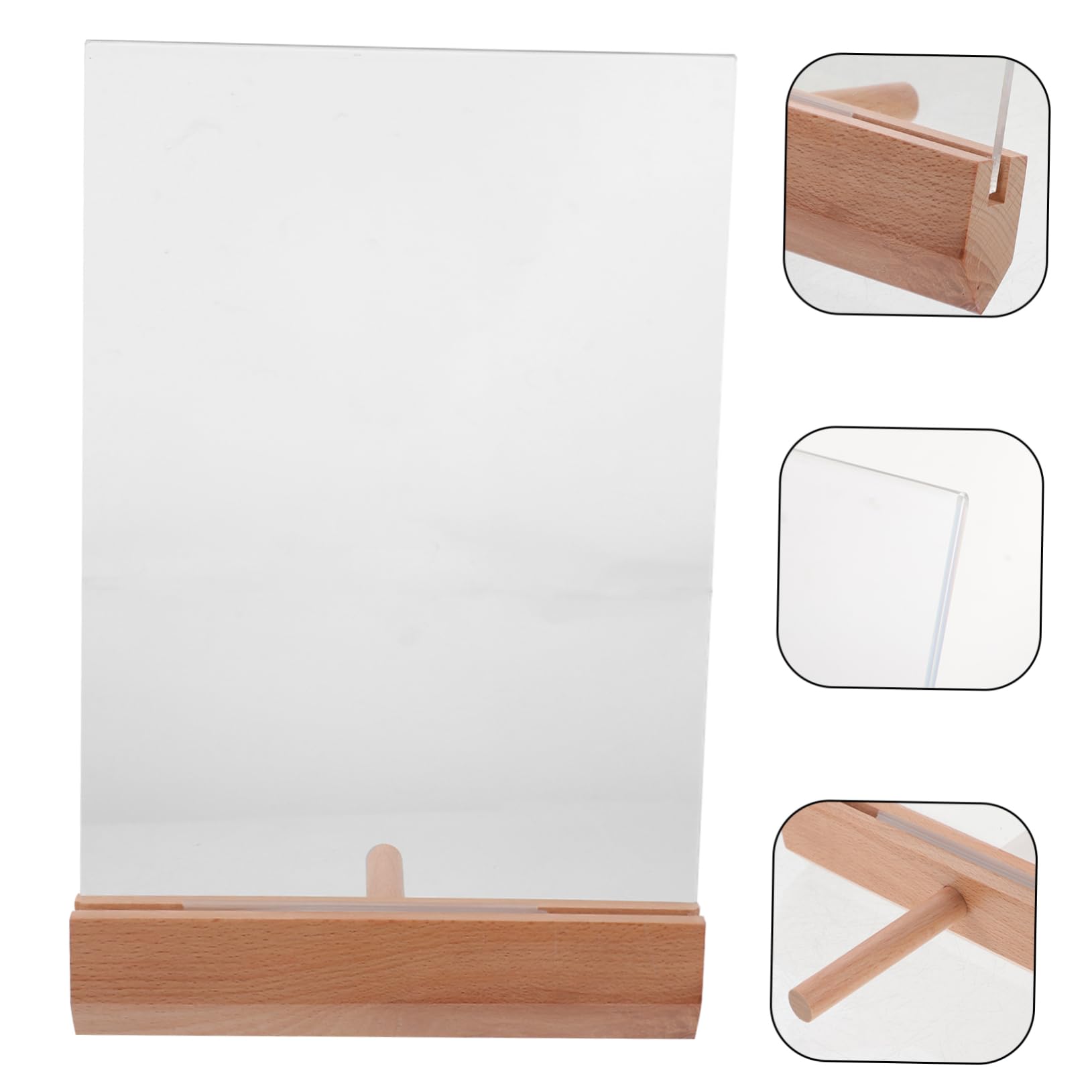 HEALEEP A5 Honor Certificate Box Certificate Display Holder Sign Holder with Base Photocard Holder Acrylic Picture Holders for Tables Acrylic Display Stand Tabletop Holder Diploma Holder