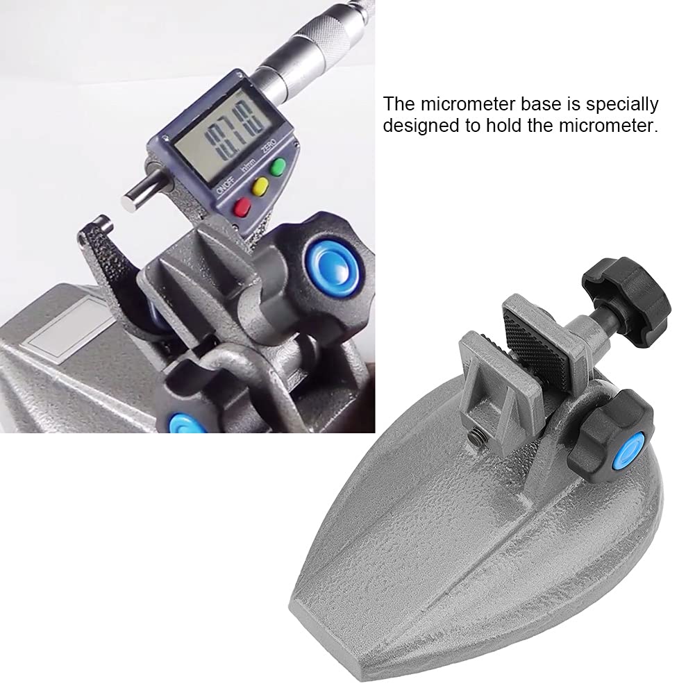 Mikrometerständer Mit Doppelter Rutschfester Klemmplatte Für Mikrometer Bis zu 4 Zoll (100 Mm) Mikrometerhalterung(0-100mm)