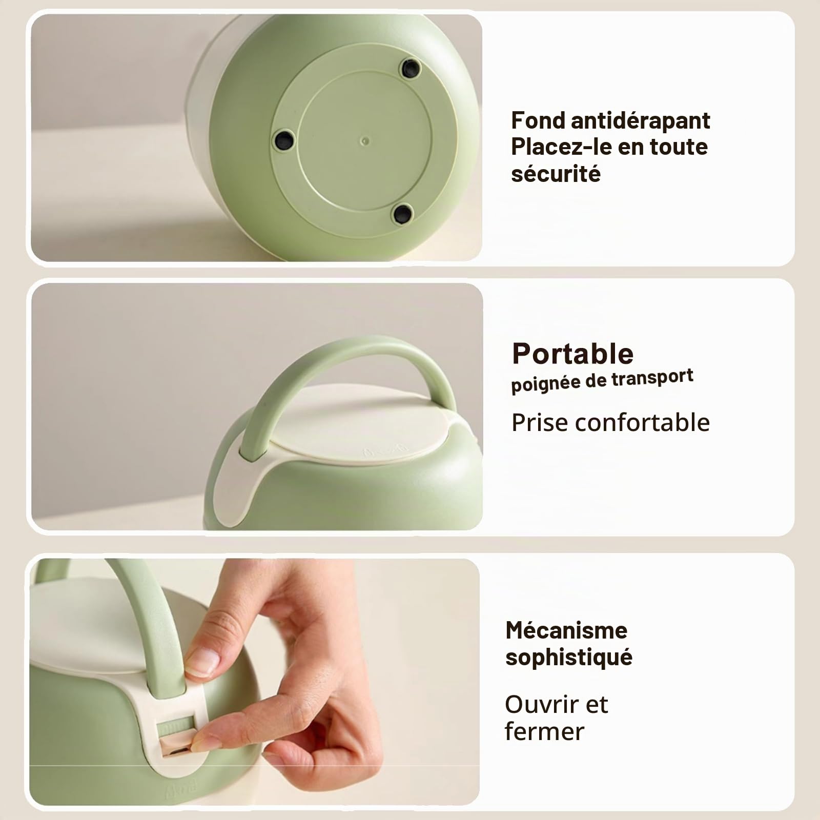 Nikou Boîte Repas Isotherme 1200ml, Thermos Alimentaire Chaud avec Cuillère, Lunch Box Isotherme en Acier Inoxydable Boîte à Déjeuner Pour Ecole Bureau Camping (Vert)