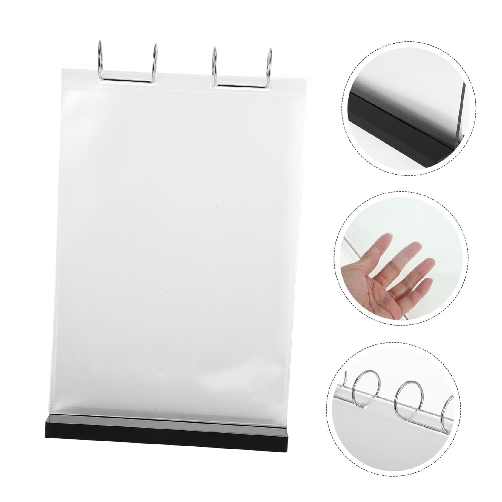 Acryl Menükartenhalter für Tisch mit 6 Seiten, Doppelseitig