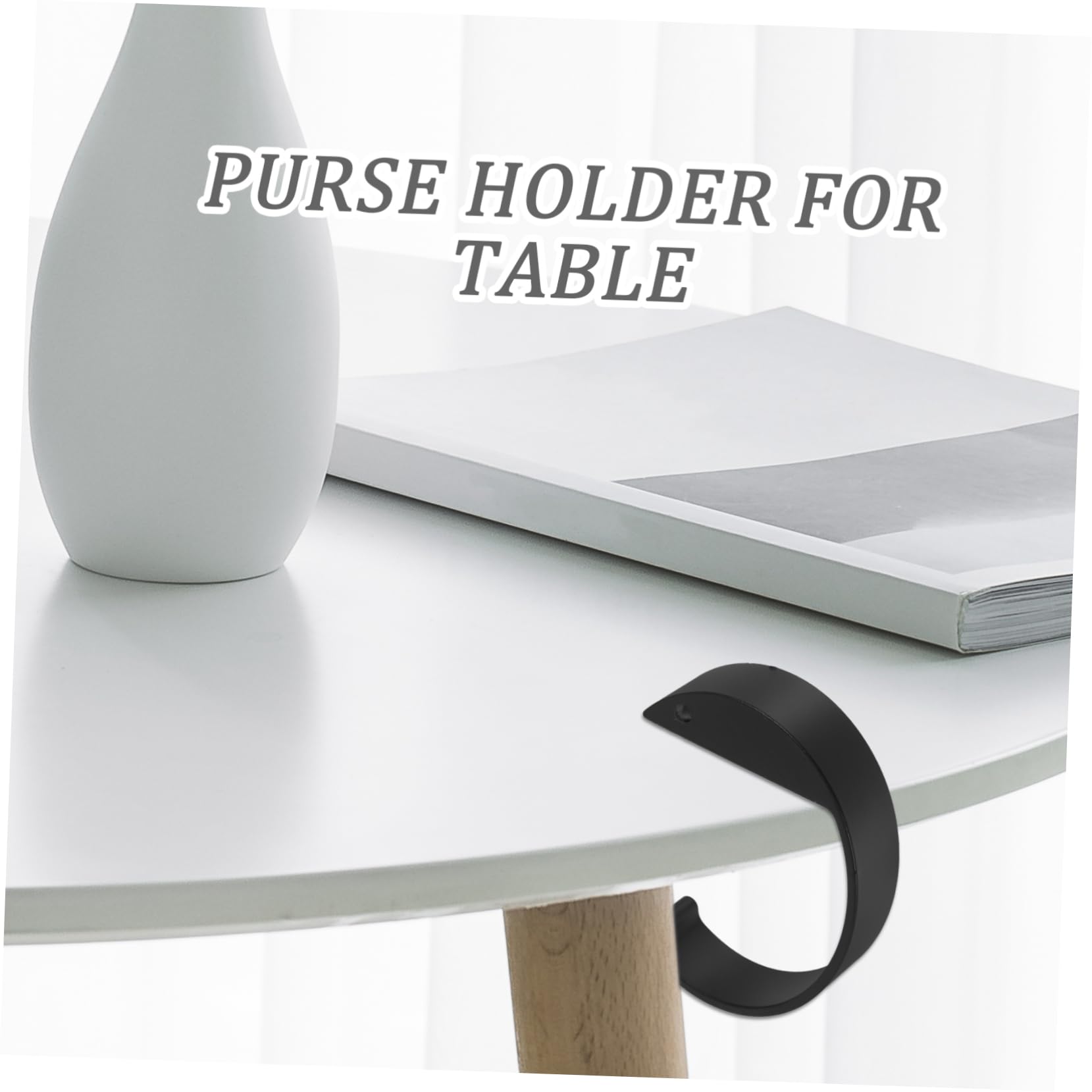 SOESFOUFU Purse Hanger for Desk 2 Pack Table Hook Backpack Holder for Desk Aluminum Safety